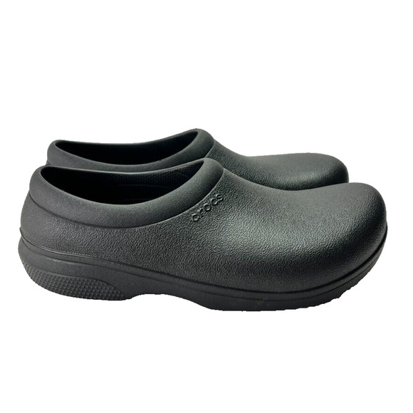 CROCS Clogs Unisex Men7/Wmn9 Black On The Clock Slip On Work Slip Resistant - Picture 5 of 11